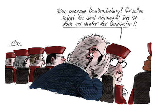 Cartoon: Bombendrohung (medium) by Stuttmann tagged bvg,gauweiler