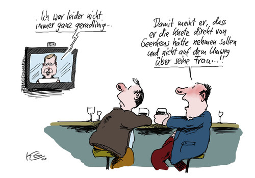 Cartoon: Christian Wulff (medium) by Stuttmann tagged privatkredit,wulff,geerkens,maschmeyer