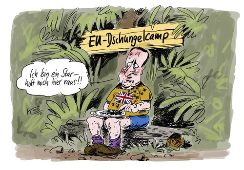 Cartoon: Dschungel (medium) by Stuttmann tagged eu,england,großbritannien