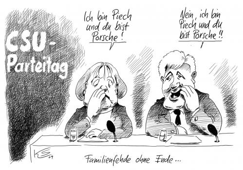 Cartoon: Familienfehde (medium) by Stuttmann tagged merkel,seehofer,csu,parteitag,porsche,piech,vw,angela merkel,horst seehofer,csu,parteitag,partei,parteien,vw,piech,autos,auto,porsche,familienfehde,angela,merkel,horst,seehofer