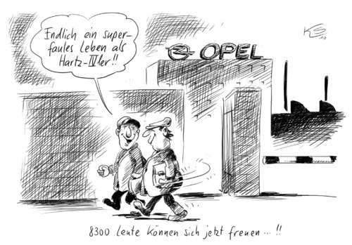 Cartoon: Faules Leben (medium) by Stuttmann tagged hartz4,bvg,urteil,opel,gm