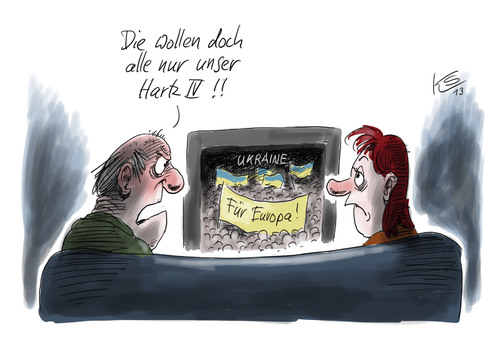 Cartoon: Für Europa (medium) by Stuttmann tagged ukraine,europa,eu
