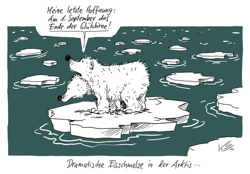 Cartoon: Glühbirne (medium) by Stuttmann tagged glühbirnen,strom,energie,arktis,eisschmelze