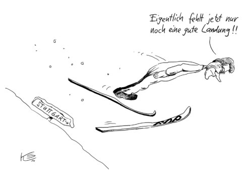 Cartoon: Landung (medium) by Stuttmann tagged westerwelle,fdp,guido westerwelle,fdp,landung,guido,westerwelle