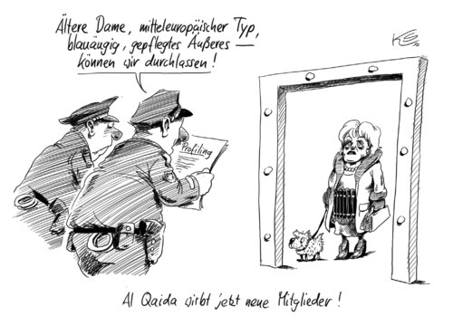 Cartoon: Profiling (medium) by Stuttmann tagged profiling,al,qaida,kaida,terror,nacktscanner,flughafen,sicherheit,kaida,terror,nacktscanner,flughafen,sicherheit