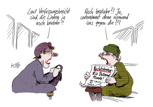 Cartoon: Rechtsterror (medium) by Stuttmann tagged rechtsterror