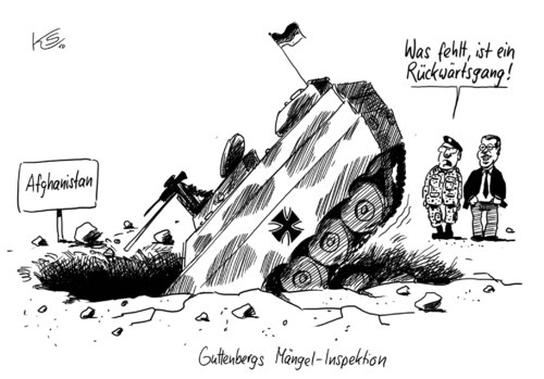 Cartoon: Rückwärts... (medium) by Stuttmann tagged afghanistan,guttenberg,bundeswehr,afghanistan,guttenberg,bundeswehr