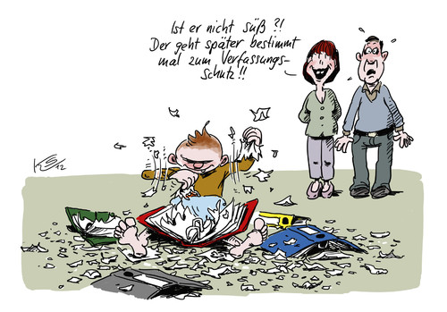 Cartoon: Süß (medium) by Stuttmann tagged rechte,verfassungsschutz,nsu,nazis,neonazis
