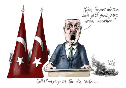 Cartoon: Weltklima (medium) by Stuttmann tagged recep,tayyip,erdogan,türkei,turkey,akp,kommunalwahlen,präsident,eu,gülen,gezi,taksim