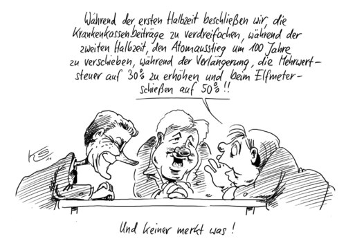 Cartoon: WM-Erinnerung (medium) by Stuttmann tagged atomausstieg,krankenkassenbeiträge,mehrwertsteuer