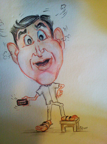 Cartoon: Caricature - I Am Boss (medium) by remyfrancis tagged caricature,watercolours,practical,joke