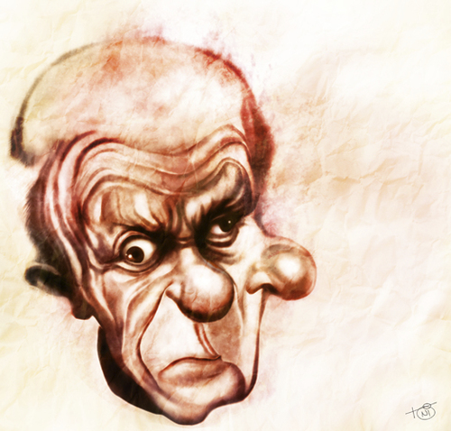 Cartoon: Caricature of Picasso (medium) by Toni DAgostinho tagged caricatura,picasso