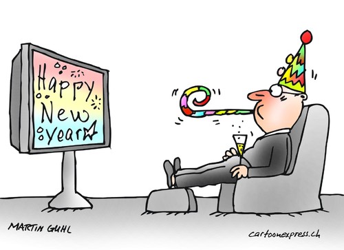 Cartoon: neu jahr einsam happy new year n (medium) by martin guhl tagged neu,jahr,einsam,happy,new,year,neues,karneval