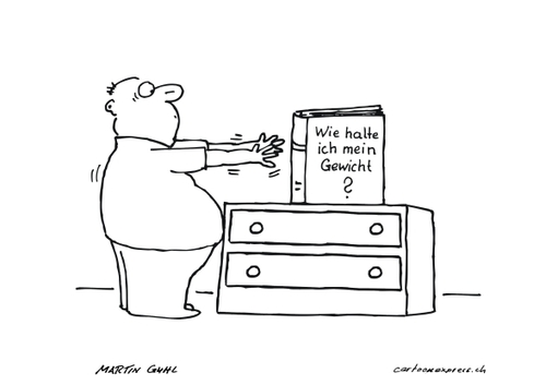Cartoon: wie  halte ich mein gewicht dick (medium) by martin guhl tagged wie,halte,ich,mein,gewicht,dick,fett,gesund