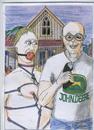 Cartoon: american gothic fake 2 (small) by tobelix tagged grant,wood,american,gothic,fake,tobelix