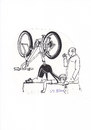 Cartoon: risk of downhill (small) by tobelix tagged downhill,mountainbike,sport,unfall,tobelix