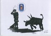 Cartoon: Stierkampf Bullfight (small) by tobelix tagged stierkampf bullfight pablo picasso tobelix