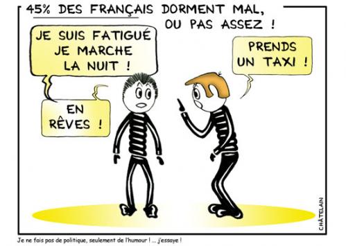 Cartoon: En dormant (medium) by chatelain tagged humour,nuit,sommeil