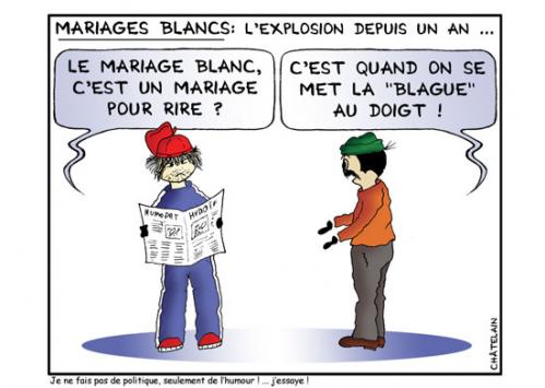 Cartoon: MARIAGES BLANCS (medium) by chatelain tagged humour,mariages
