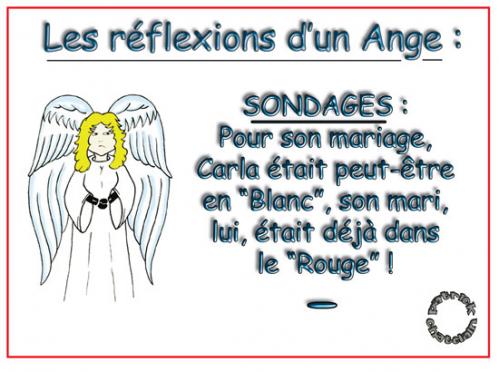 Cartoon: Reflexions d un Ange (medium) by chatelain tagged humour,ange,sondages,patarsort,