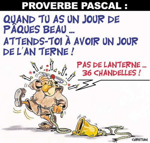 Cartoon: PROVERBE PASCAL ... (medium) by CHRISTIAN tagged paques