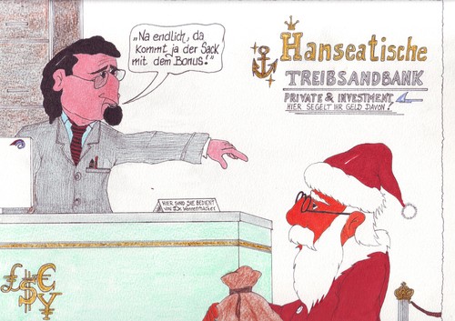 Cartoon: Weihnachtsmotive (medium) by mescalero tagged weihnachtspostkartenmotive