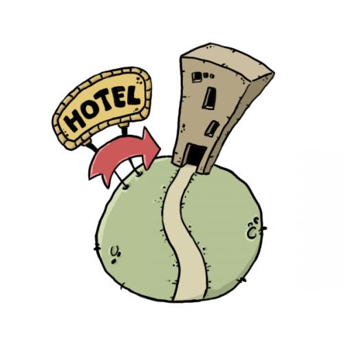 Cartoon: hotel planet (medium) by guarajeno tagged hotel,planet,space,planeta,espacio