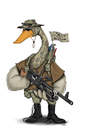 Cartoon: Army Swan (small) by tooned tagged cartoon,caricature,illustration