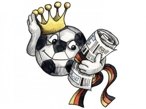 Cartoon: Zeitung - Newspaper (medium) by Abonaut tagged fußball,könig,krone,zeitung,tageszeitung,tbm,papertown,abovalley