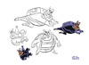 Cartoon: TUFF puppy Designs Nickelodeon (small) by Gordon Hammond tagged pig,agents,tuff,puppy,fairly,odd,parents