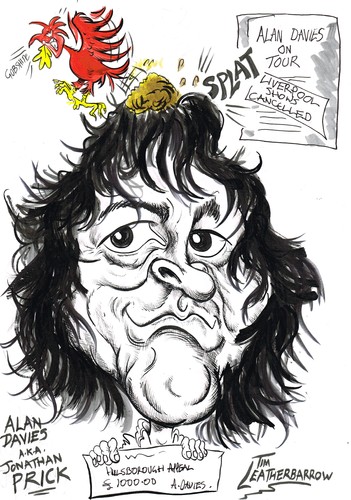 Cartoon: ALAN DAVIES-JONATHAN PRICK (medium) by Tim Leatherbarrow tagged comedian,alandavies