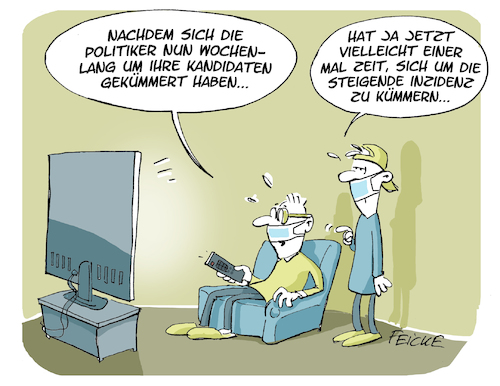 Cartoon: An die Arbeit 2 (medium) by FEICKE tagged corona,pandemie,parteien,kandidaten,cdu,csu,grüne,politik,corona,pandemie,parteien,kandidaten,cdu,csu,grüne,politik