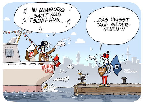 Cartoon: Aufstiegscartoon FCSP (medium) by FEICKE tagged hamburg,aufstieg,fc,sp,fcsp,st,pauli,hsv,gefühle,bundesliga,zwei,verein,sportverein,fussball,fußball,hamburg,aufstieg,fc,sp,fcsp,st,pauli,hsv,gefühle,bundesliga,zwei,verein,sportverein,fussball,fußball