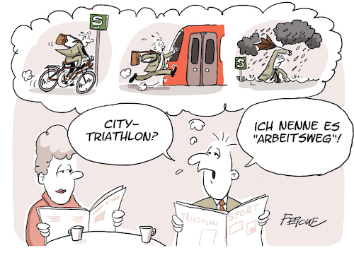 Cartoon: Hamburg Triathlon (medium) by FEICKE tagged hamburg,sport,triathlon,laufen,schwimmen,fahrrad,wettbewerb,event,sommer,gewinner,hamburg,sport,triathlon,laufen,schwimmen,fahrrad,wettbewerb,event,sommer,gewinner