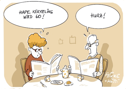 Cartoon: Hape Kerkeling 60 (medium) by FEICKE tagged hape,hans,peter,kerkeling,comedian,komiker,geburtstag,satire,humor,herz,hape,hans,peter,kerkeling,comedian,komiker,geburtstag,satire,humor,herz