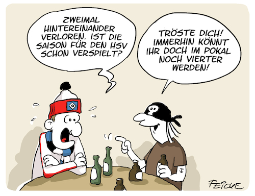 Cartoon: HSV Saison und Pokal (medium) by FEICKE tagged hsv,hamburg,sportverein,fc,st,sankt,pauli,aufstieg,fan,bundesliga,zwei,fussball,fußball,hsv,hamburg,sportverein,fc,st,sankt,pauli,aufstieg,fan,bundesliga,zwei,fussball,fußball