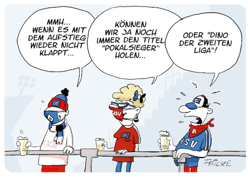 Cartoon: HSV Titelträume (medium) by FEICKE tagged hamburg,sportverein,hsv,titel,fc,st,pauli,bundesliga,dfb,pokal,traum,dino,hamburg,sportverein,hsv,titel,fc,st,pauli,bundesliga,dfb,pokal,traum,dino