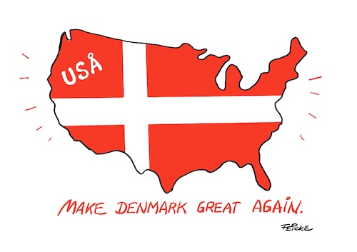 Cartoon: Make denmark great again (medium) by FEICKE tagged denmark,usa,trump,greenland,nato,europe,maga,denmark,usa,trump,greenland,nato,europe,maga