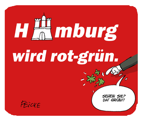 Cartoon: Rot grün in HH (medium) by FEICKE tagged spd,sozialdemokraten,scholz,hamburg,grün,koalition,spd,sozialdemokraten,scholz,hamburg,grün,koalition