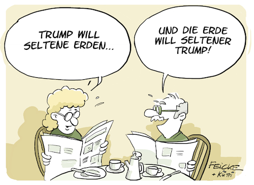 Cartoon: Trump seltene Erden (medium) by FEICKE tagged usa,ukraine,russland,trump,krieg,seltene,erde,usa,ukraine,russland,trump,krieg,seltene,erde