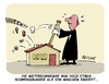 Cartoon: Mietpreisbremse (small) by FEICKE tagged miete,bundesregierung,mietpreis,bremse,neubau,sanierung,kosten,energie,vermieter,wohnung,not