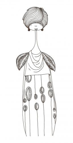 Cartoon: fancy-smancy (medium) by maicen tagged illustration,drawing,art,girl,maicen,fashion,pattern