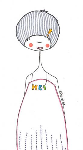 Cartoon: Hei (medium) by maicen tagged illustration,drawing,hei,dress,girl,hair,maicen