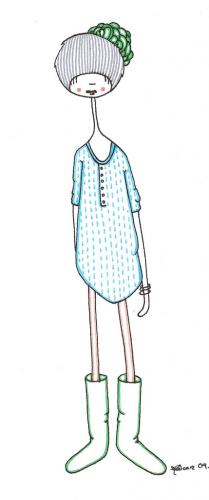Cartoon: I love summer (medium) by maicen tagged illustration,drawing,art,girl,maicen,fashion,pattern