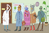 Cartoon: Coronavirus (small) by Sergei Belozerov tagged coronavirus,virus,doctor,medicine,mask,health