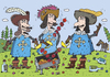 Cartoon: die drei Musketiere (small) by Sergei Belozerov tagged musketier,barbecue,degen,schaschlik