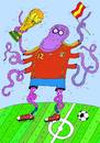 Cartoon: Krake Paul (small) by Sergei Belozerov tagged krake,octopus,football,world,cup,spain,paul