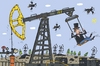 Cartoon: The Swing (small) by Sergei Belozerov tagged swing,oil,derrick,petroleum,schaukel