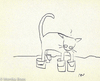 Cartoon: Mafia Cat (small) by monika boos tagged katze cat mafia beton eimer bucket