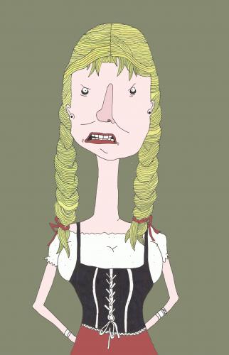 Cartoon: Helga (medium) by jannis tagged people